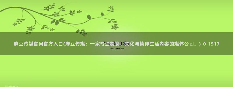 麻豆官方合集：麻豆传媒官网官方入口(麻豆传媒：一